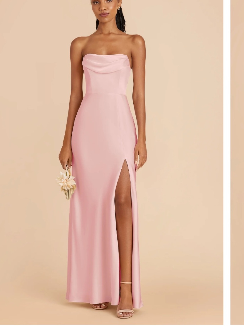 Birdy Grey Mia Matte Satin Dress - Fondant Pink, XS unaltered